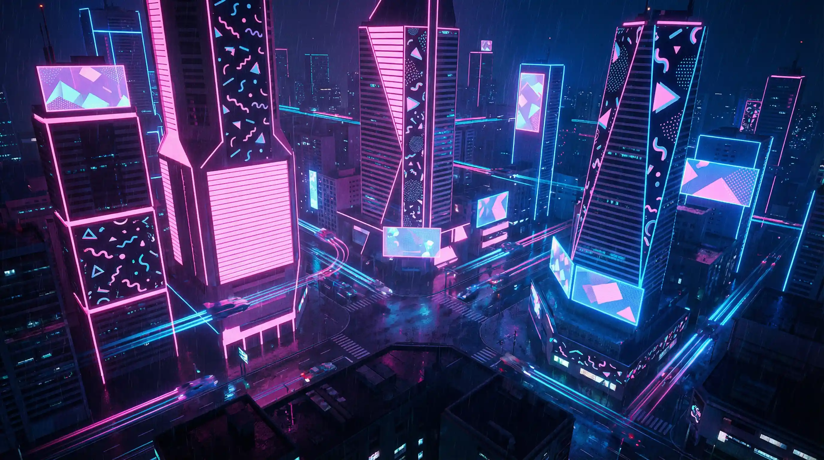 半岛tiyu 赛博不夜城全景夜景